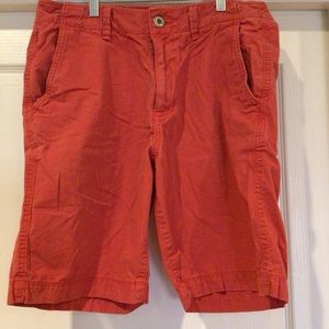 Men’s red 100% cotton shorts